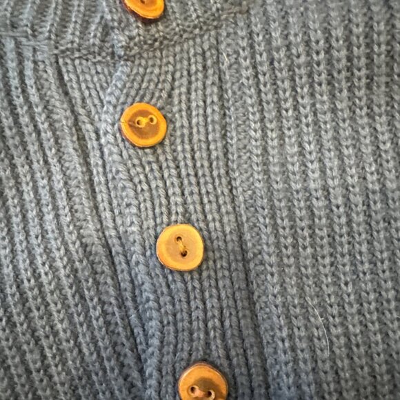 Vintage Islander Henley Sweater Canada Blue Chunky Knit Mens 48 XL Fisherman - Picture 3 of 5